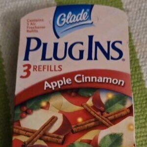Vintage Glade Plug Ins Apple Cinnamon Gel Refills 3 Ct NIB